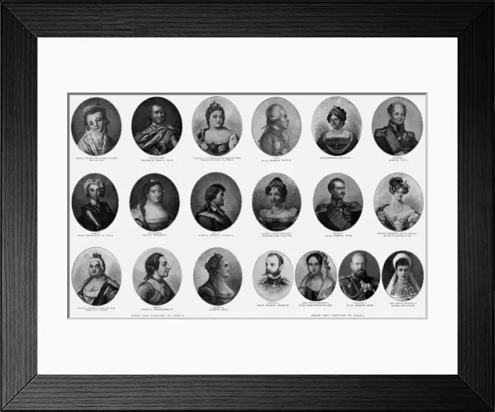Framed Print : Czars and Czarinas of Russia