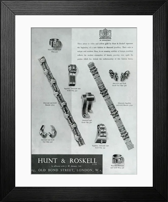 Framed Print : Advert for Hunt & Roskell jewellery 1937 Advert for Hunt & Roskell jewellery 1937 Framed Print : Advert for Hunt & Roskell jewellery 1937 Advert for Hunt & Roskell jewellery 1937