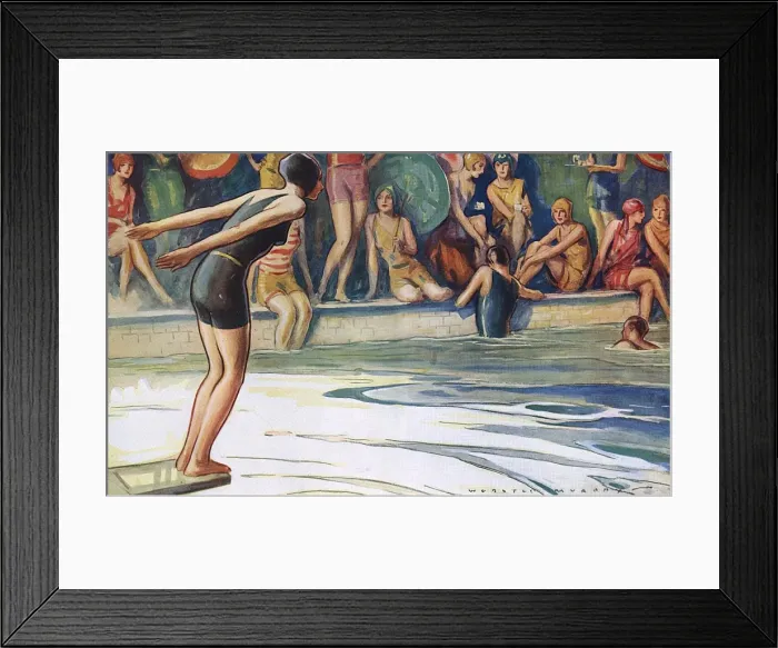 Framed Print : The Girl Who Really Went to Swim Framed Print : The Girl Who Really Went to Swim