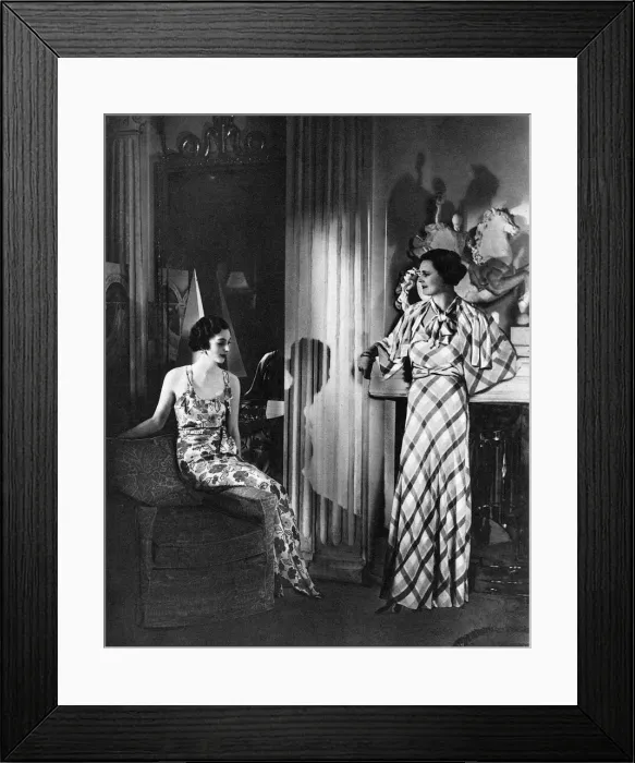 Framed Print : Printed Fortnum & Mason dresses for the Riviera casinos Framed Print : Printed Fortnum & Mason dresses for the Riviera casinos
