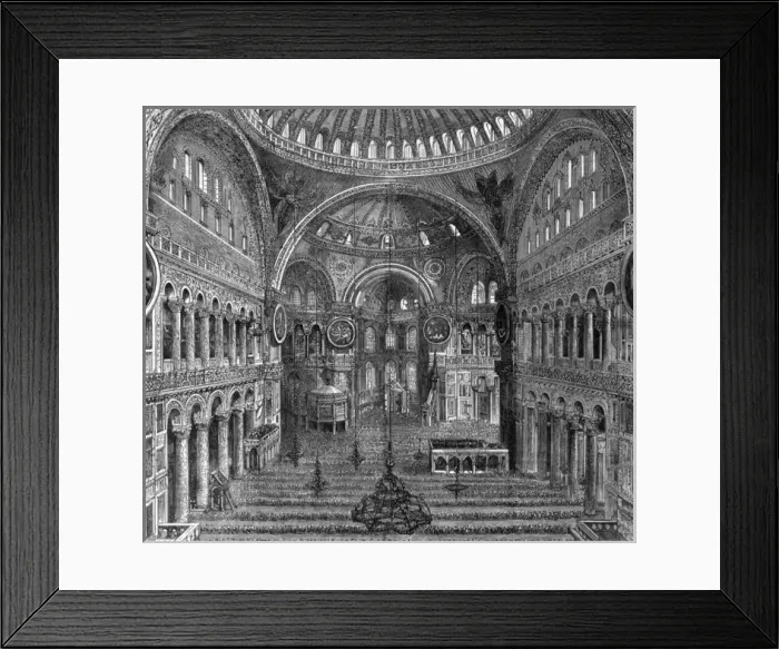 Framed Print : Interior of Hagia Sophia, Constantinople (Istanbul) Framed Print : Interior of Hagia Sophia, Constantinople (Istanbul)