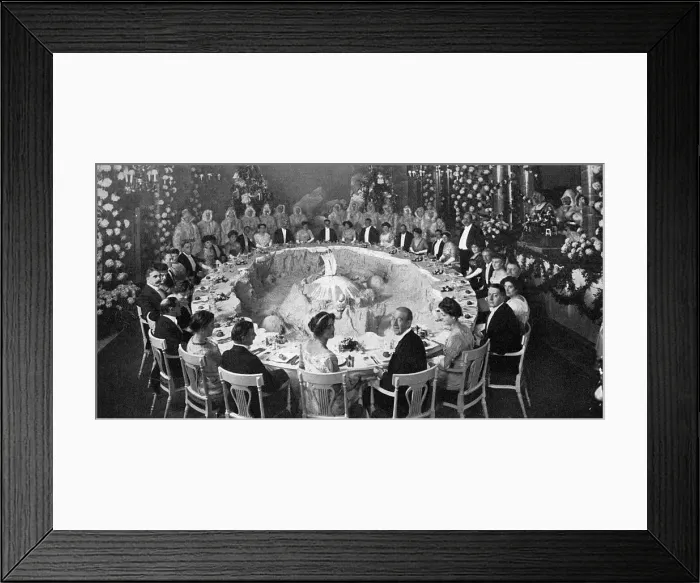 Framed Print : A 2000 dinner party at the Savoy, 1910 Framed Print : A 2000 dinner party at the Savoy, 1910