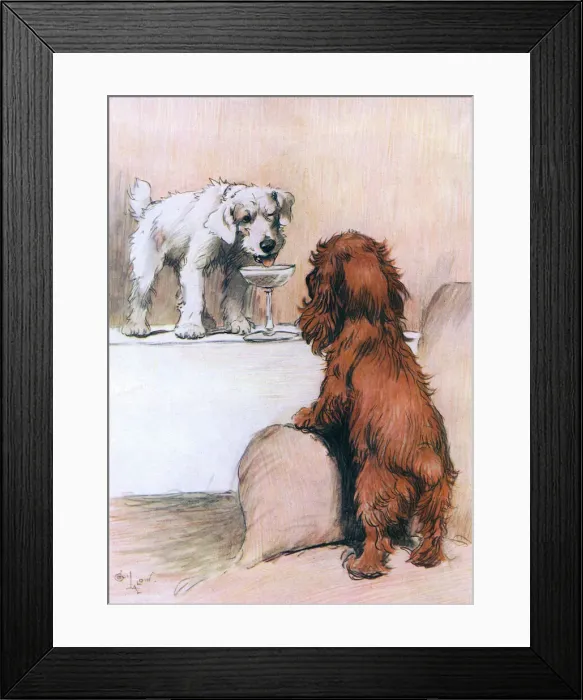 Framed Print : Heres How by Cecil Aldin Framed Print : Heres How by Cecil Aldin