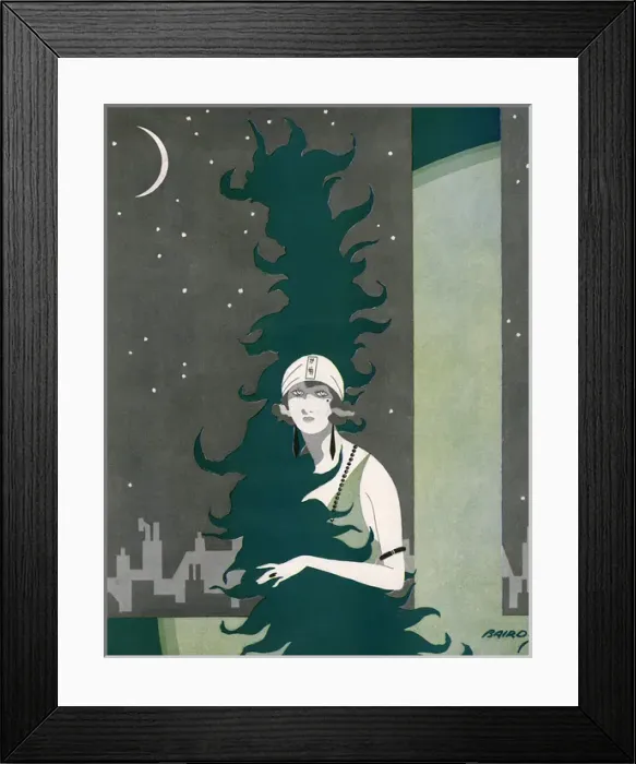 Framed Print : The Feather Boa by Baird Framed Print : The Feather Boa by Baird