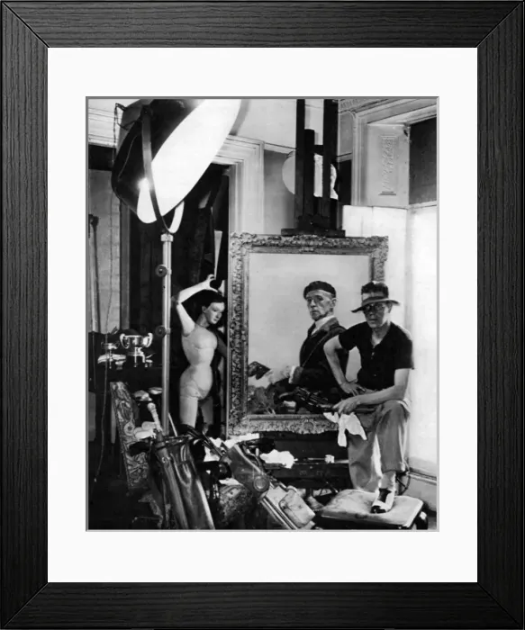 Framed Print : David Jagger painting golf portraits