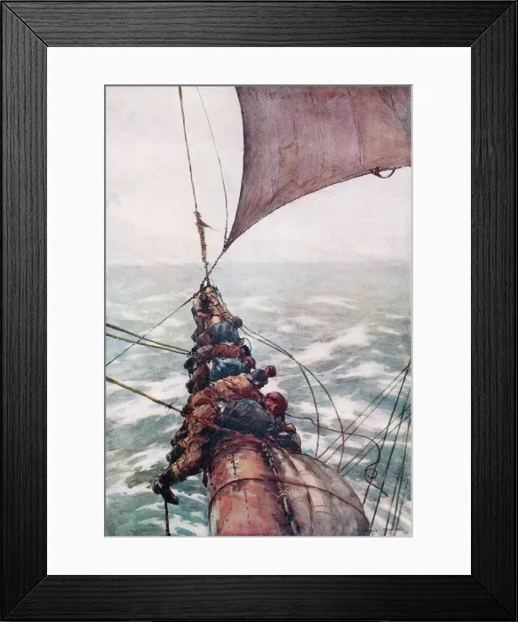 Framed Print : Fisting the Mainsail by Arthur Briscoe
