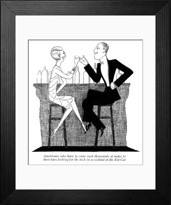Framed Print : Cocktails at the Kit-Cat restaurant, 1926 by Fish