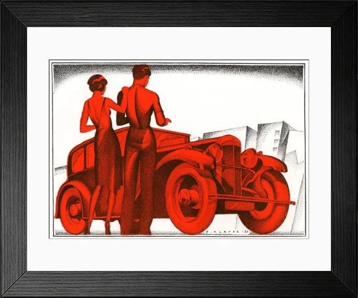 Framed Print : Hillman Wizard car illustration