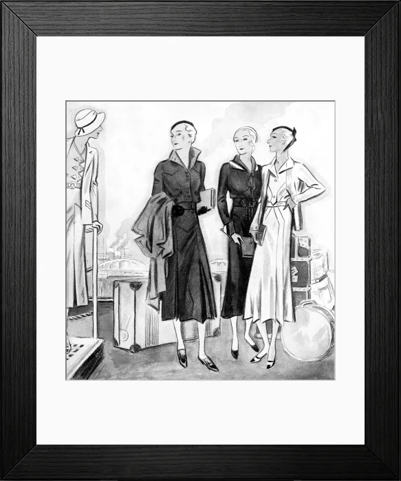 Framed Print : Outfits for an ocean cruise