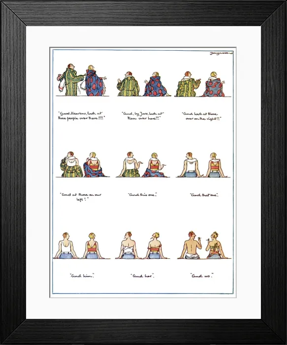 Framed Print : On a Strip of Shore by Fougasse Framed Print : On a Strip of Shore by Fougasse