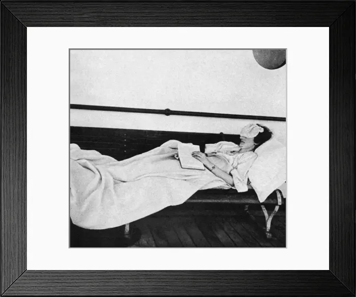 Framed Print : Sleeping on deck aboard the R. M. S. P. Atlantis Framed Print : Sleeping on deck aboard the R. M. S. P. Atlantis
