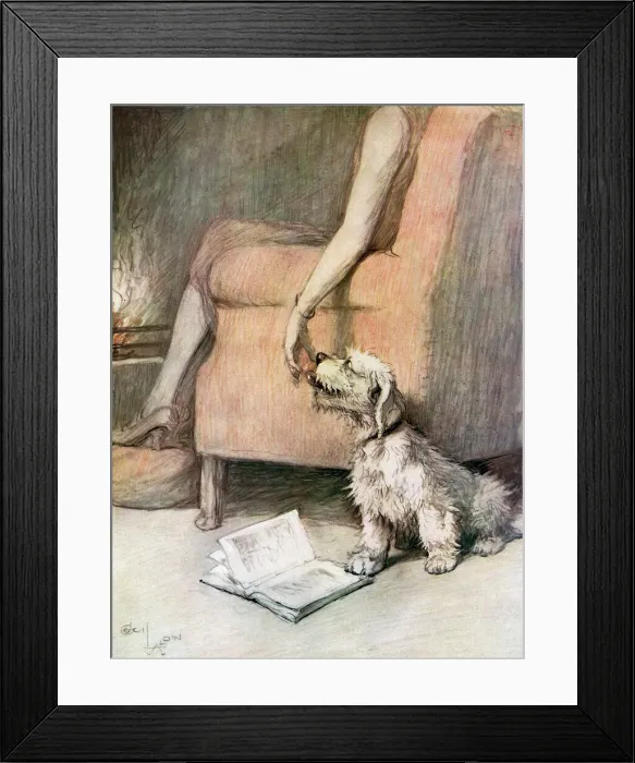 Framed Print : This Weeks Woggles! XV. - Affection by Cecil Aldin Framed Print : This Weeks Woggles! XV. - Affection by Cecil Aldin