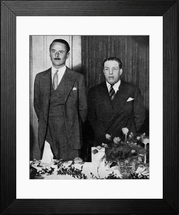 Framed Print : Kid Lewis and Oswald Mosley Framed Print : Kid Lewis and Oswald Mosley