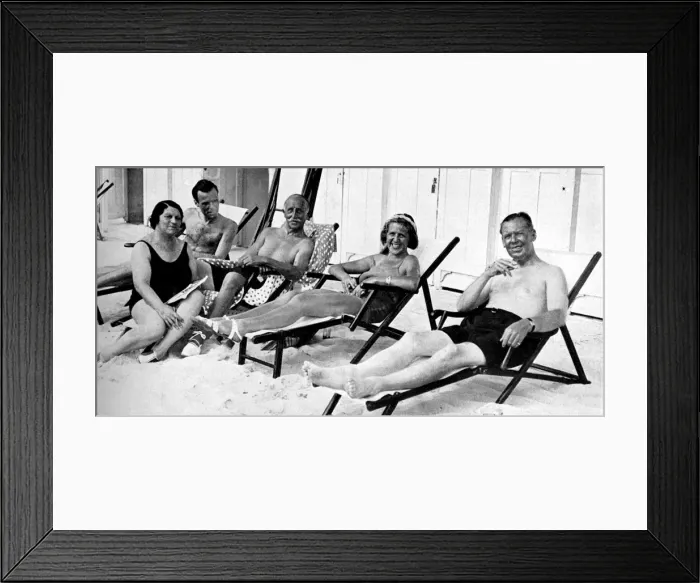 Framed Print : Society sun-basking at Juan-Les-Pins Framed Print : Society sun-basking at Juan-Les-Pins