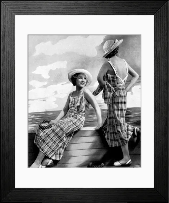 Framed Print : Backless sun dress from Harvey Nichols, 1934 Framed Print : Backless sun dress from Harvey Nichols, 1934