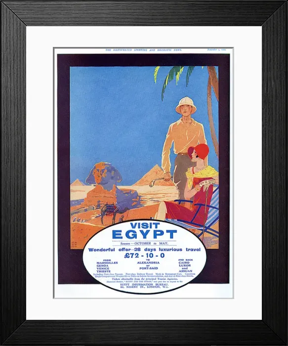 Framed Print : Visit Egypt advertisement, 1929