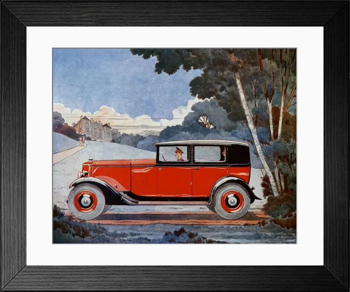 Framed Print : Armstrong Siddeley Six car and stately home Framed Print : Armstrong Siddeley Six car and stately home