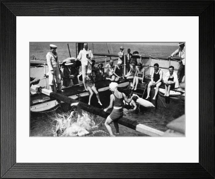 Framed Print : Spar boxing contest on board the R. M. S. P. Atlantis Framed Print : Spar boxing contest on board the R. M. S. P. Atlantis