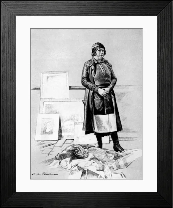 Framed Print : London Street Types - The Caledonian Market