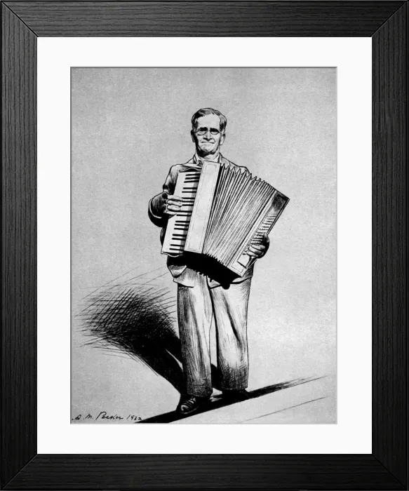Framed Print : London Street Types - An Old Performer Framed Print : London Street Types - An Old Performer