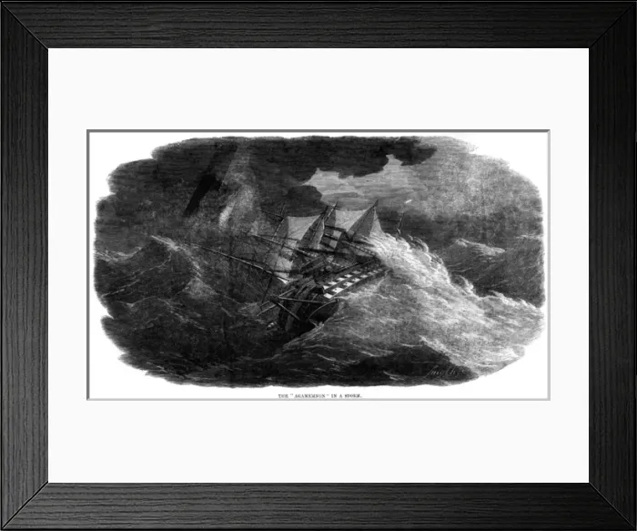 Framed Print : The Agamemnon in a storm Framed Print : The Agamemnon in a storm