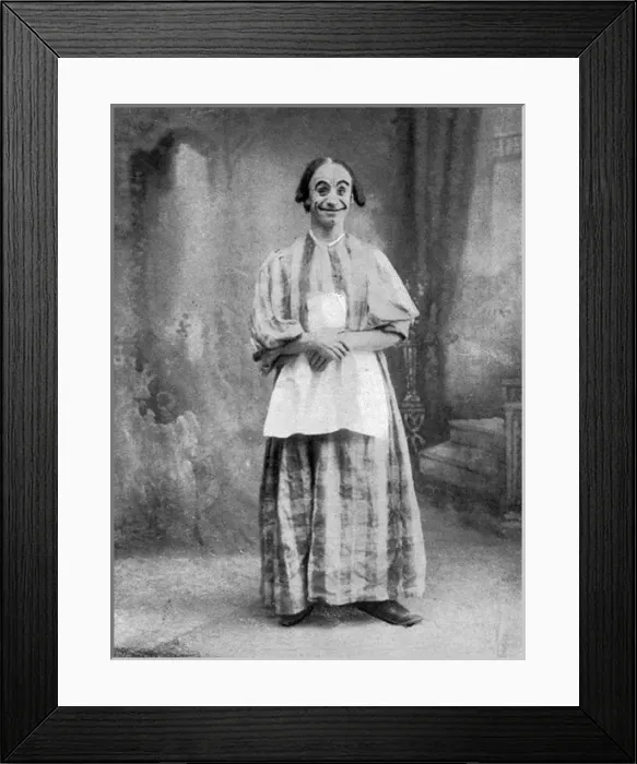 Framed Print : Dan Leno as Mrs. Kelly. Date: 1903