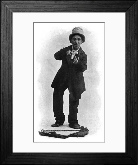 Framed Print : Dan Leno as one of his charachters, from the sketch: Wait Till I m His Father. Date: 1902 Framed Print : Dan Leno as one of his charachters, from the sketch: Wait Till I m His Father. Date: 1902
