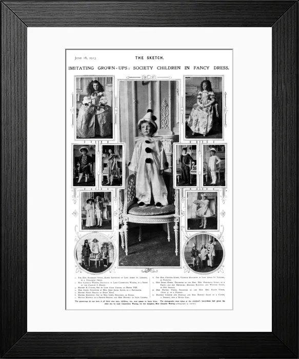 Framed Print : Society children in fancy dress Framed Print : Society children in fancy dress