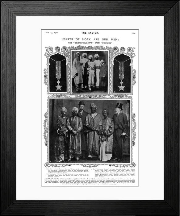 Framed Print : The Dreadnought Hoax, report in The Sketch Framed Print : The Dreadnought Hoax, report in The Sketch