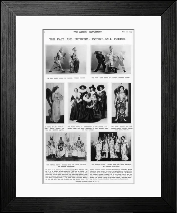 Framed Print : Fancy dress costumes at the Picture Ball