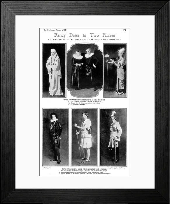 Framed Print : Fancy dress costumes at the Artists Fancy Dress ball