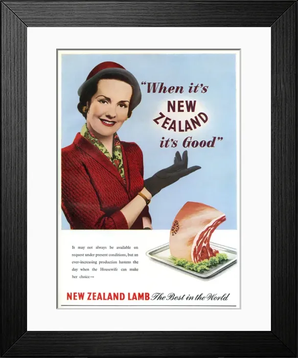 Framed Print : New Zealand lamb advert, 1952 Framed Print : New Zealand lamb advert, 1952