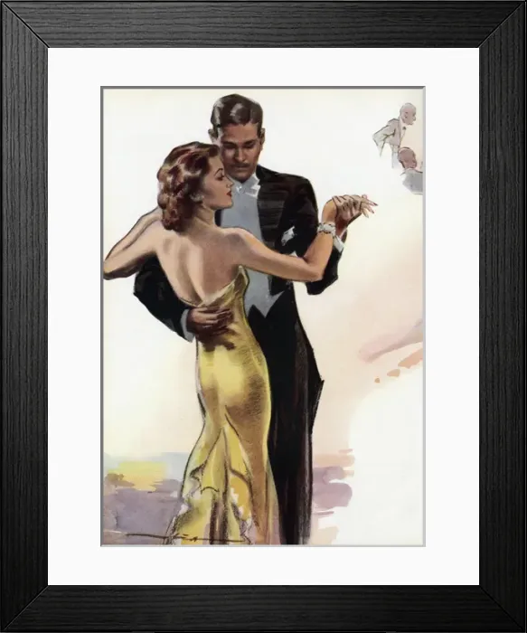 Framed Print : Couple dancing 1950 Framed Print : Couple dancing 1950