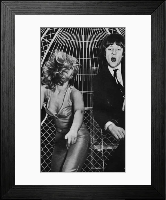 Framed Print : Dancers at a 1960s party