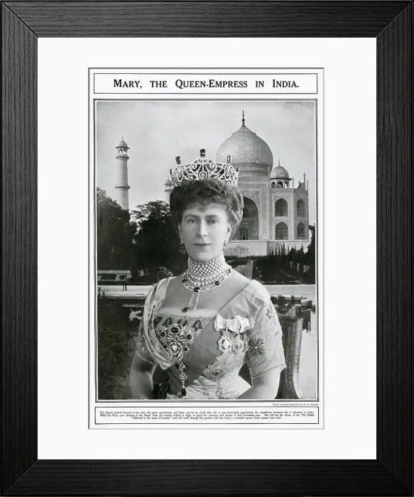 Framed Print : Mary, the Queen-Empress in India 1911 Framed Print : Mary, the Queen-Empress in India 1911