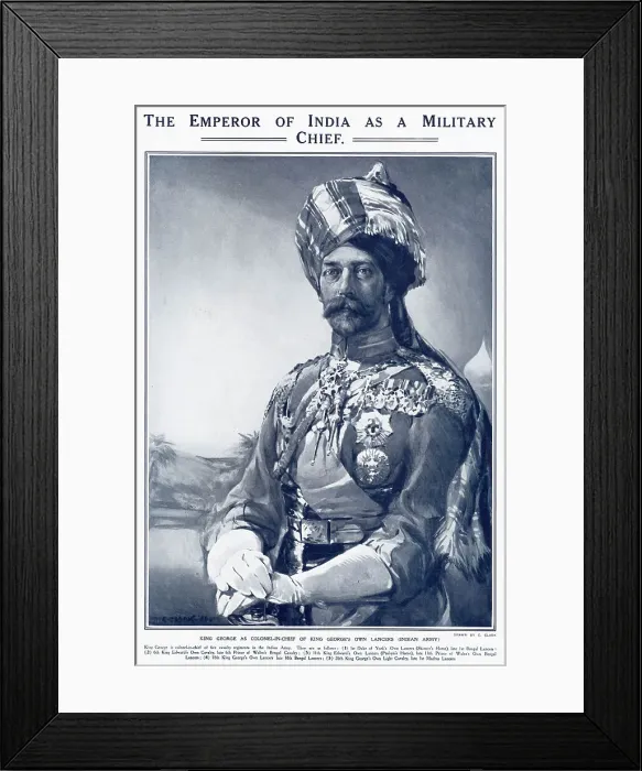 Framed Print : King George as Colonel-in-Chief of King George's own Lancer