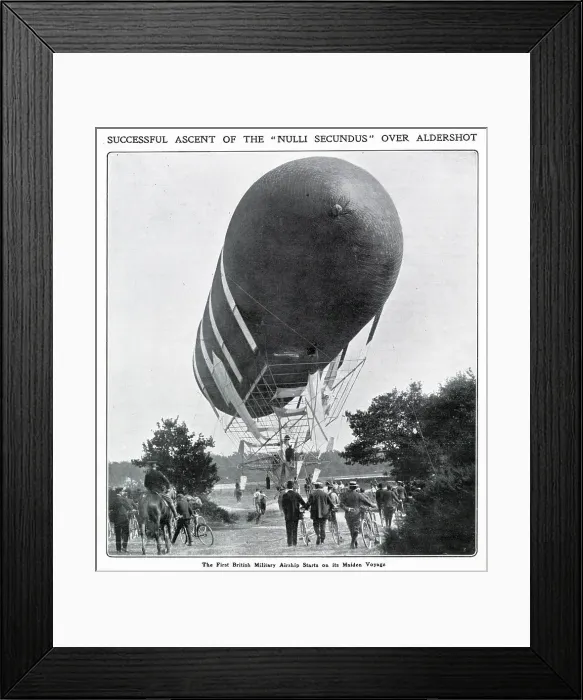 Framed Print : First Powered Airship - British Army Dirigible No 1