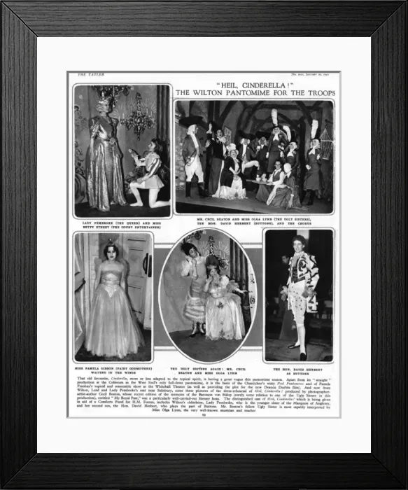 Framed Print : Heil, Cinderella! The Wilton pantomime for the troops Framed Print : Heil, Cinderella! The Wilton pantomime for the troops