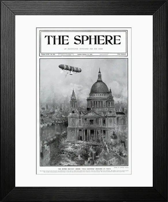 Framed Print : Airship Nulli Secundus Flying Over London 1907 Framed Print : Airship Nulli Secundus Flying Over London 1907