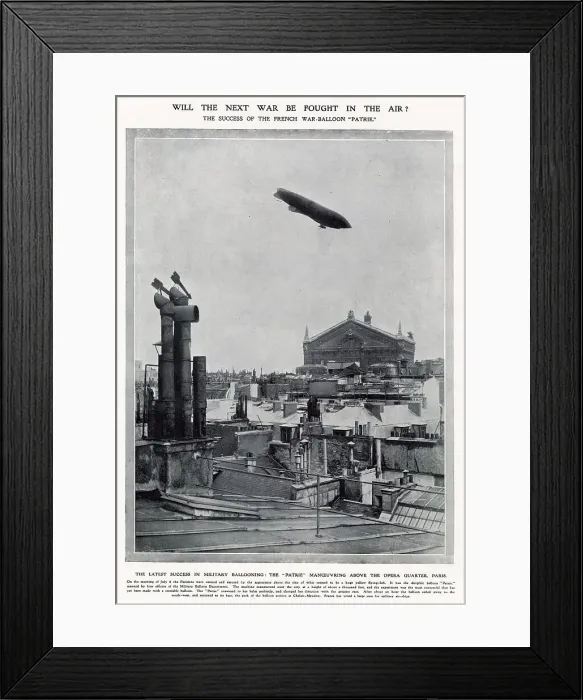 Framed Print : French War Balloon Patrie 1907 Framed Print : French War Balloon Patrie 1907