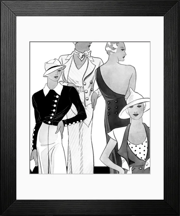 Framed Print : Holiday fashions from Gorringes & Army and Navy Stores Framed Print : Holiday fashions from Gorringes & Army and Navy Stores