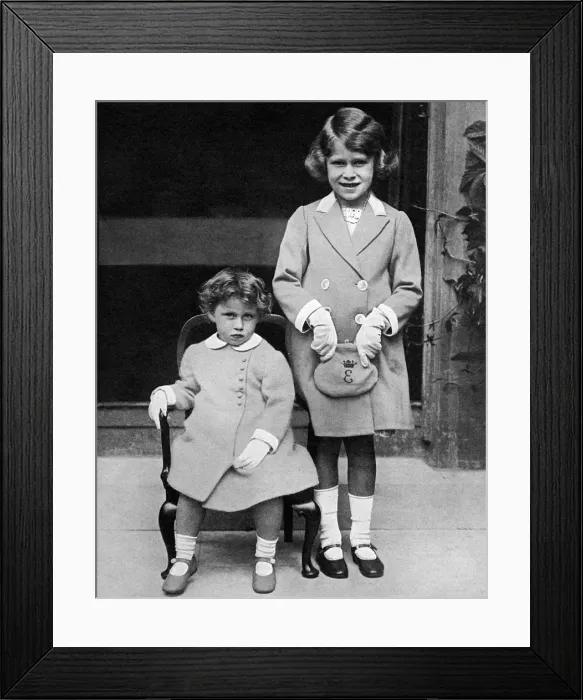 Framed Print : Princess Elizabeth & Margaret at Disabled Soldiers Work Ex Framed Print : Princess Elizabeth & Margaret at Disabled Soldiers Work Ex