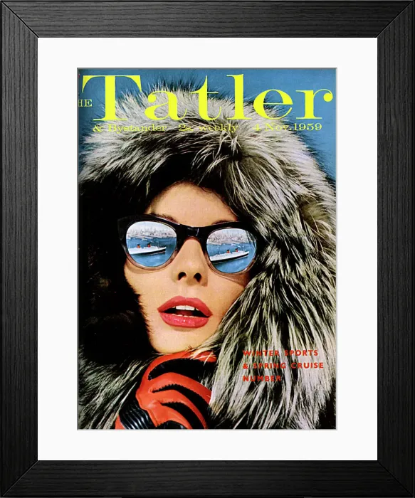 Framed Print : Tatler cover - Winter Sports & Spring Cruise Number 1959 Framed Print : Tatler cover - Winter Sports & Spring Cruise Number 1959
