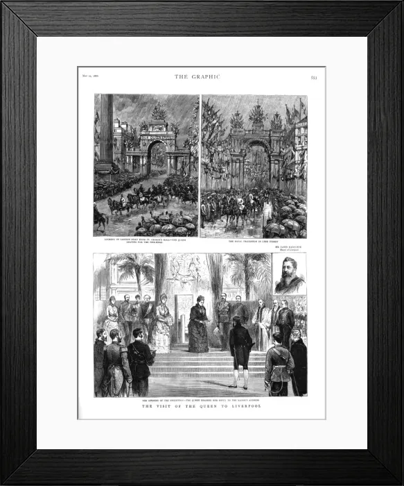 Framed Print : Queen Victoria - Visit to Liverpool, 1886 Framed Print : Queen Victoria - Visit to Liverpool, 1886