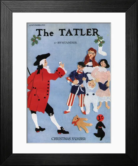 Framed Print : Tatler front cover - Christmas Number 1950