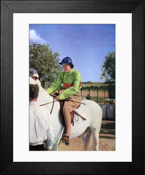 Framed Print : Lady Alice Egerton competing at the Marsa Club, Malta