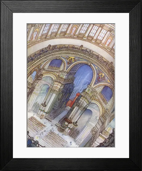 Framed Print : St. Pauls Cathedral from the Whispering Gallery