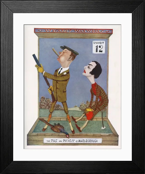 Framed Print : The Duke and Duchess of Marlborough in caricature Framed Print : The Duke and Duchess of Marlborough in caricature
