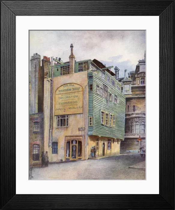 Framed Print : Old wooden shop at corner of Charles Street, Mayfair Framed Print : Old wooden shop at corner of Charles Street, Mayfair