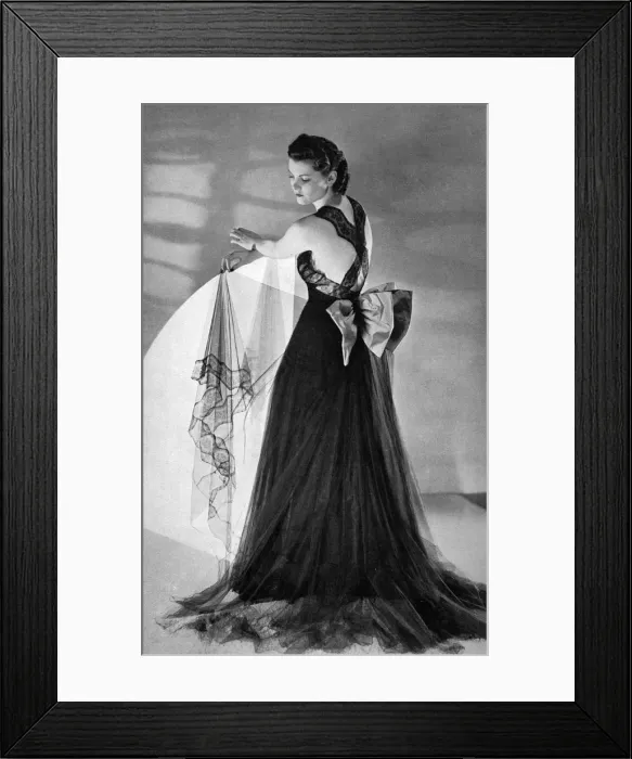 Framed Print : Paquin evening dress, 1938 Framed Print : Paquin evening dress, 1938